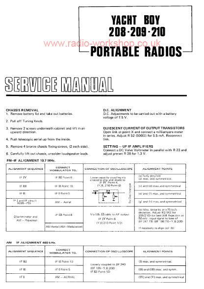 Hitachi v 209 service manual